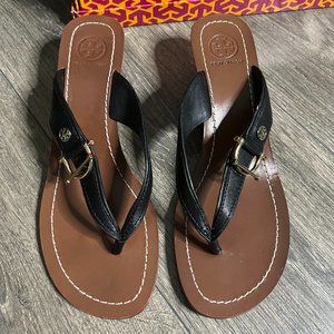 Tory Burch Black mid heeled sandals